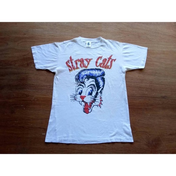 Vintage Stray Cat Band 80S Music Concert Shirt - Picture 1 of 4